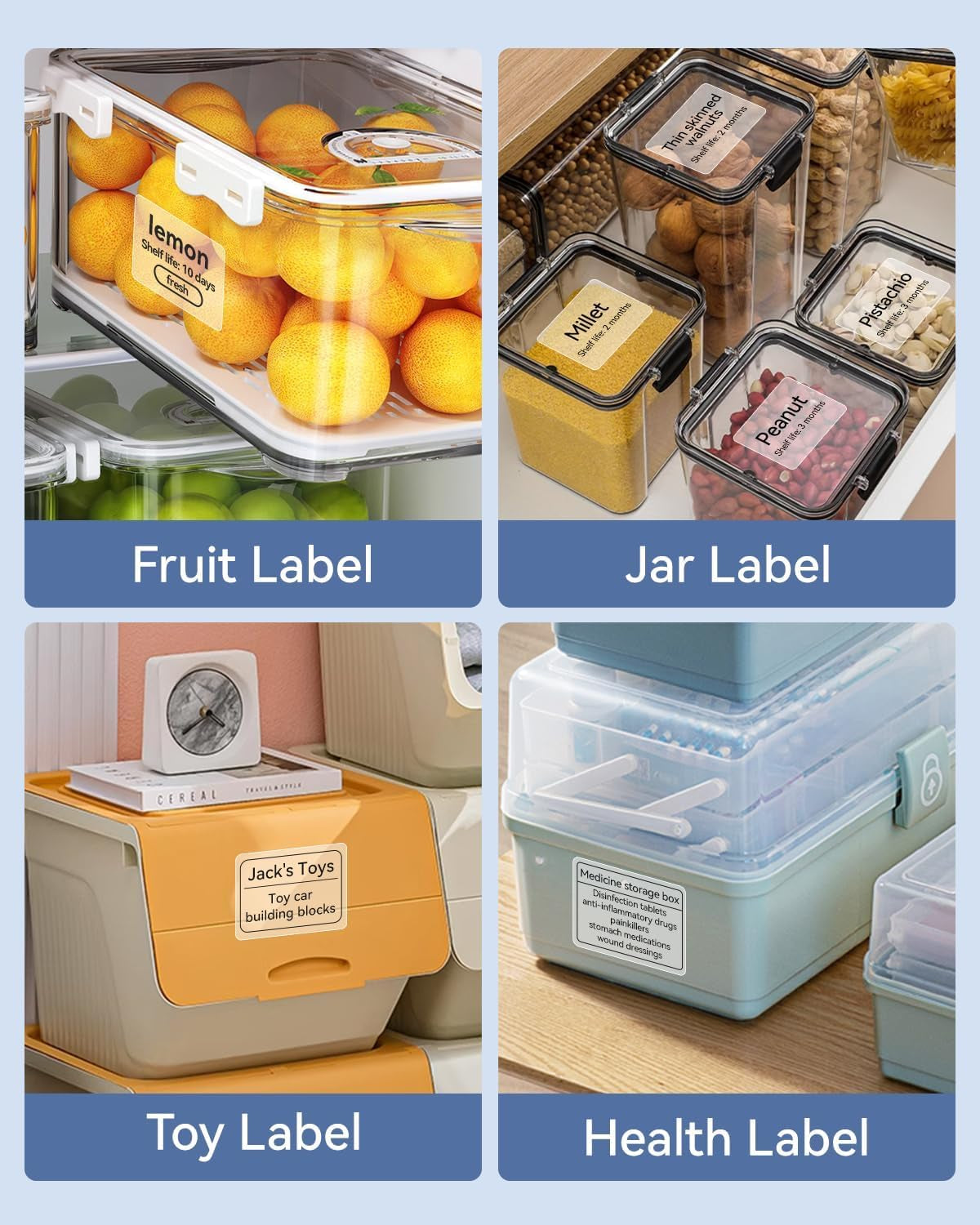 Clear Label Tape for B1/B21/B3S, 1.57" X 1.18" (40X30Mm), 230 Labels/Roll, Thermal Label Sticker for Mason Jar/Spice/Barcode/Qr Code/Address/Small Business