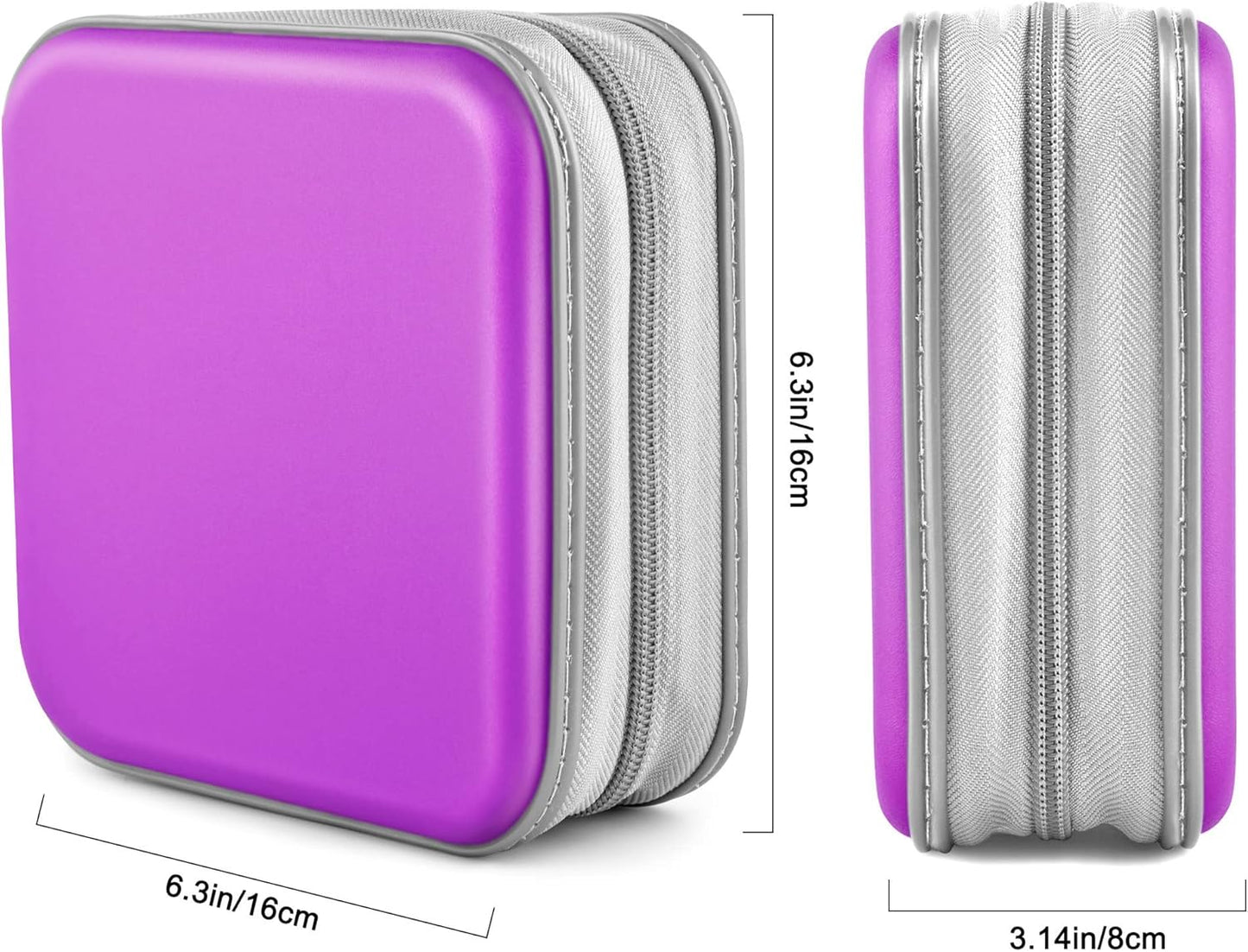 CD Case, Dvds Wallet Holder, CD/DVD Case Wallet 40 Discs Heavy Duty Bag Binder Storage Booklet Album (Puple)