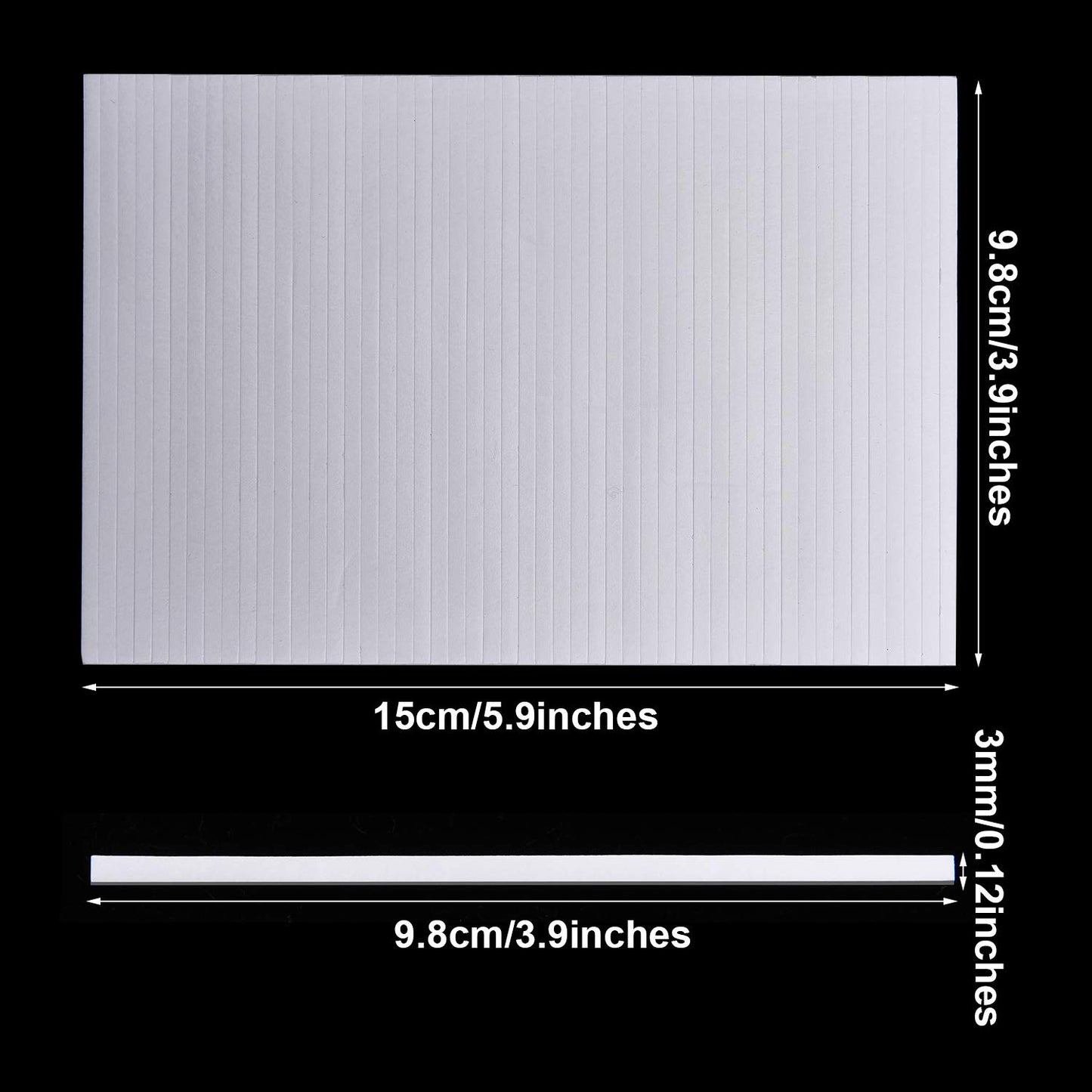 1000 Pieces Foam Sticky Strips Double Sided Dual-Adhesive 3D Foam Tapes Foam Pop Strips Adhesive Mount for Shaker Card Scrapbooking, 20 Sheets (3.9 Inch)