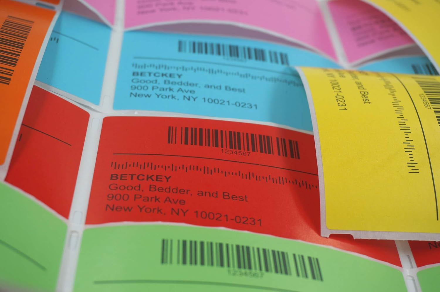- 2.25" X 1.25" UPC Barcode & Multipurpose Labels Compatible with Zebra & Rollo Label Printer,Premium Adhesive & Perforated[Yellow, 6 Rolls, 6000 Labels]