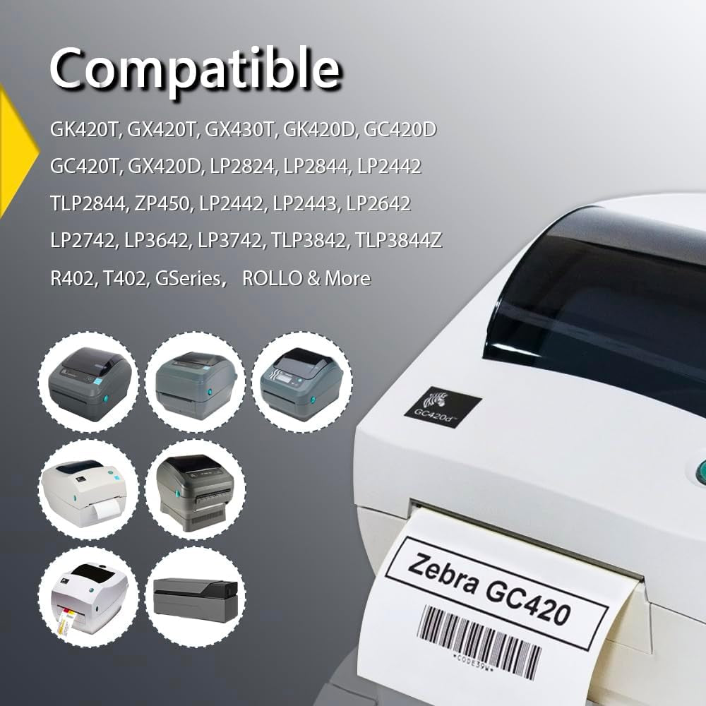- 2.25" X 1.25" UPC Barcode & Multipurpose Labels Compatible with Zebra & Rollo Label Printer,Premium Adhesive & Perforated[Yellow, 6 Rolls, 6000 Labels]