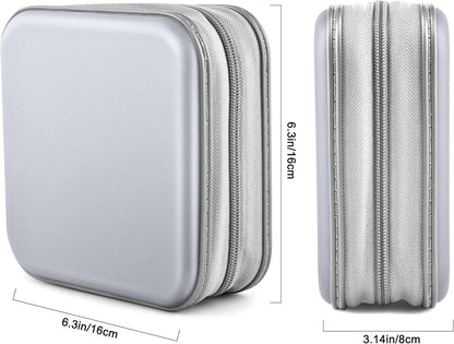 CD Case, Dvds Wallet Holder, CD/DVD Case Wallet 40 Discs Heavy Duty Bag Binder Storage Booklet Album (Silver)