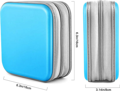 CD Case, Dvds Wallet Holder, CD/DVD Case Wallet 40 Discs Heavy Duty Bag Binder Storage Booklet Album (Sky Blue)