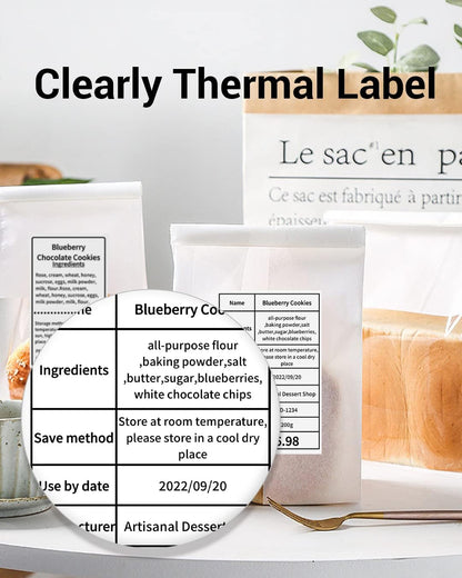 Thermal Sticker Labels- 2.36"X 3.15"(60X80Mm) Thermal Label for M221/M220/M250/M260, for Barcode/Address/Mailing/Logo/Business/Home Tag