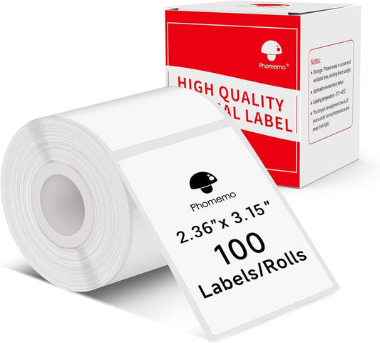 Thermal Sticker Labels- 2.36"X 3.15"(60X80Mm) Thermal Label for M221/M220/M250/M260, for Barcode/Address/Mailing/Logo/Business/Home Tag