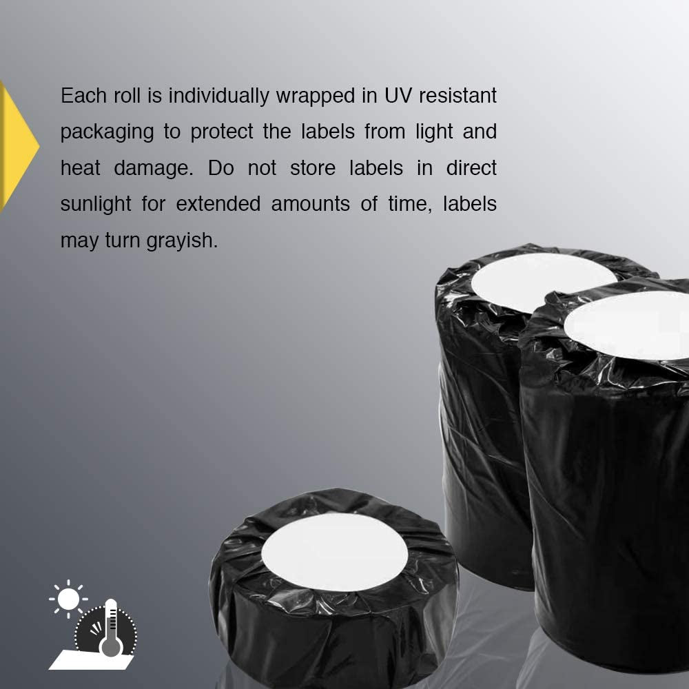 - 2.25" X 1.25" UPC Barcode & Multipurpose Labels Compatible with Zebra & Rollo Label Printer,Premium Adhesive & Perforated[Yellow, 6 Rolls, 6000 Labels]