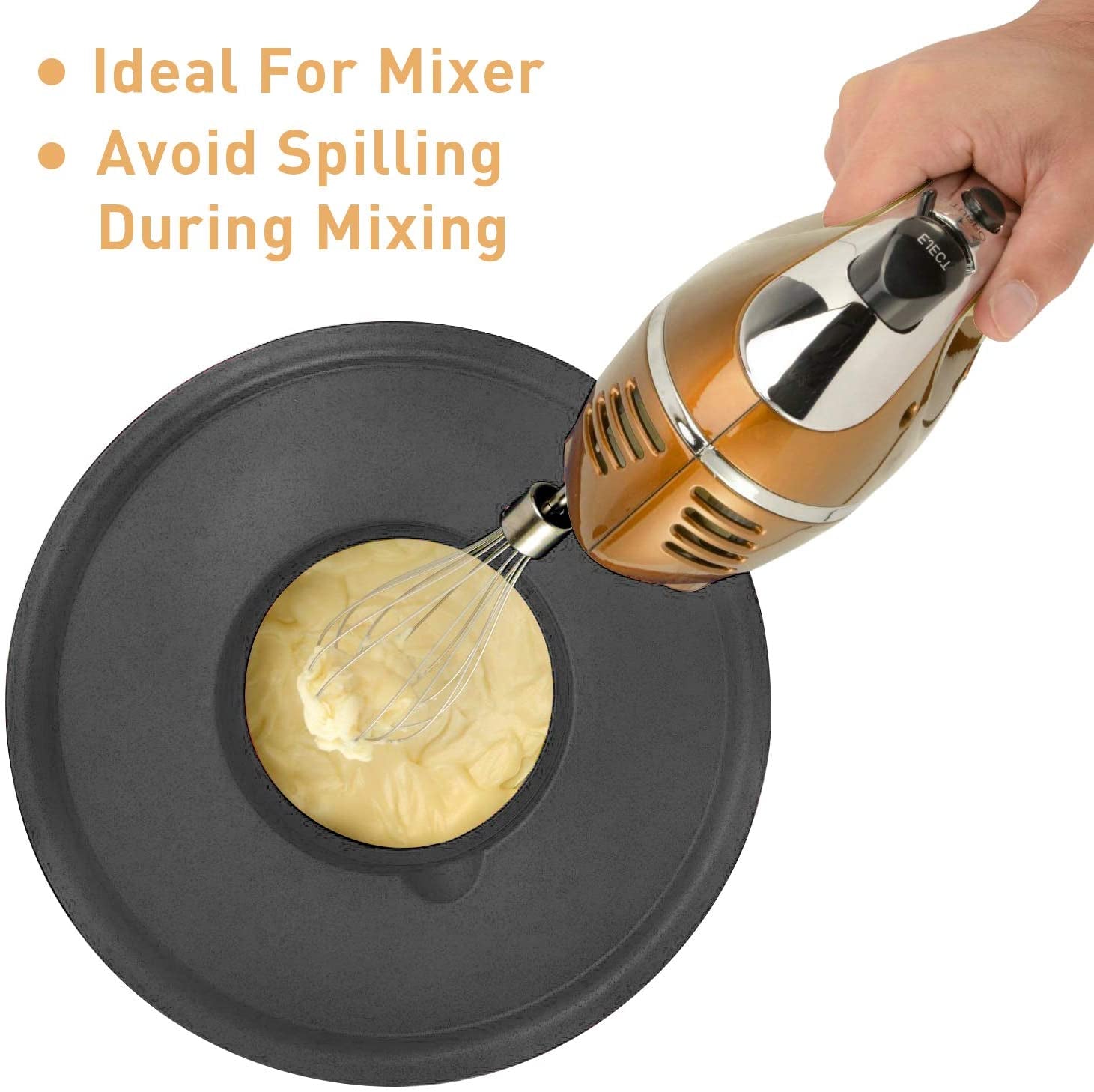 Mixing Bowls with Airtight Lids Set, 5PCS Stainless Steel Nesting Bowls for Kitchen, with Grater Attachments & Non-Slip Bottoms, Size 5, 3, 2, 1.5, 0.63 QT, Great for Mixing & Serving