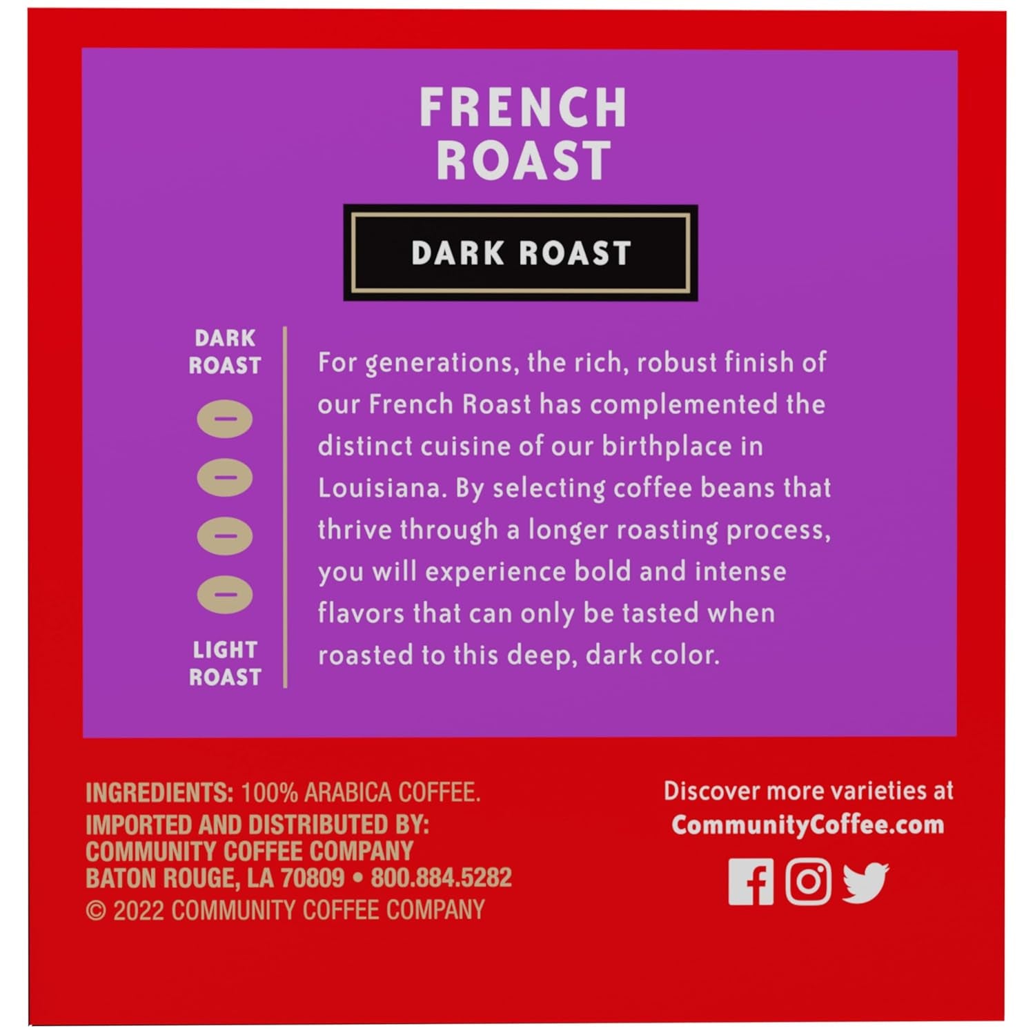French Roast 72 Count Coffee Pods, Extra Dark Roast, Compatible with Keurig 2.0 K-Cup Brewers, 12 Count (Pack of 6)