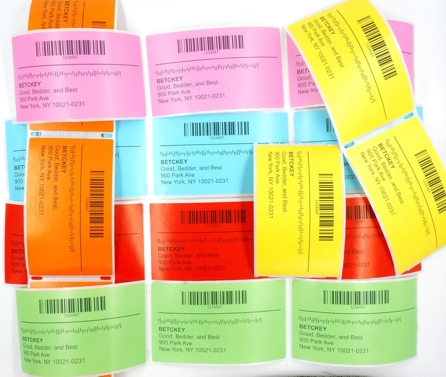- 2.25" X 1.25" UPC Barcode & Multipurpose Labels Compatible with Zebra & Rollo Label Printer,Premium Adhesive & Perforated[Yellow, 6 Rolls, 6000 Labels]