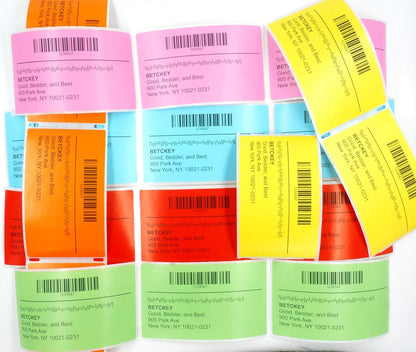 - 2.25" X 1.25" UPC Barcode & Multipurpose Labels Compatible with Zebra & Rollo Label Printer,Premium Adhesive & Perforated[Yellow, 6 Rolls, 6000 Labels]